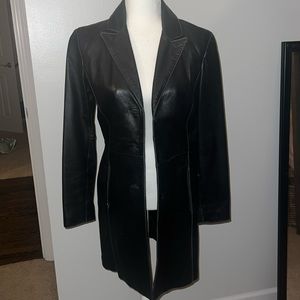 Kenneth Cole Reaction black leather jacket size S; great condition